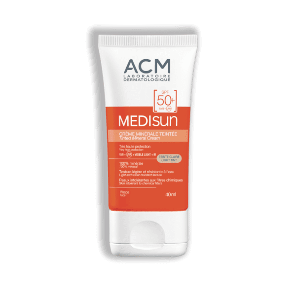 acm medisun creme mineral teintee claire spf 50+ 40ml