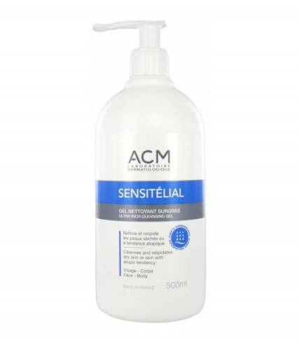 acm sensiteal gel nettoyant surgras 500ml