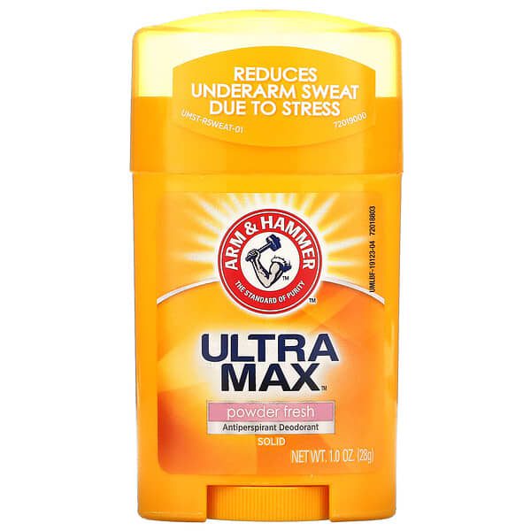 ARM & HAMMER – ULTRAMAX – D&Eacute;ODORANT ANTI-TRANSPIRANT EN STICK – POWDER FRESH – 28 G