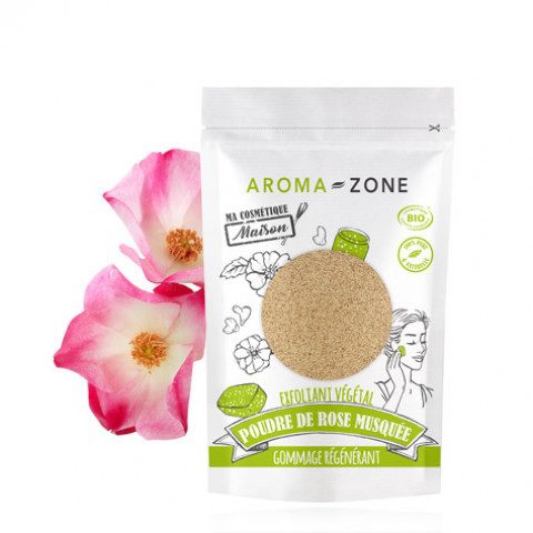 aroma - zone exfoliant poudre de rose musquee bio - 30 g