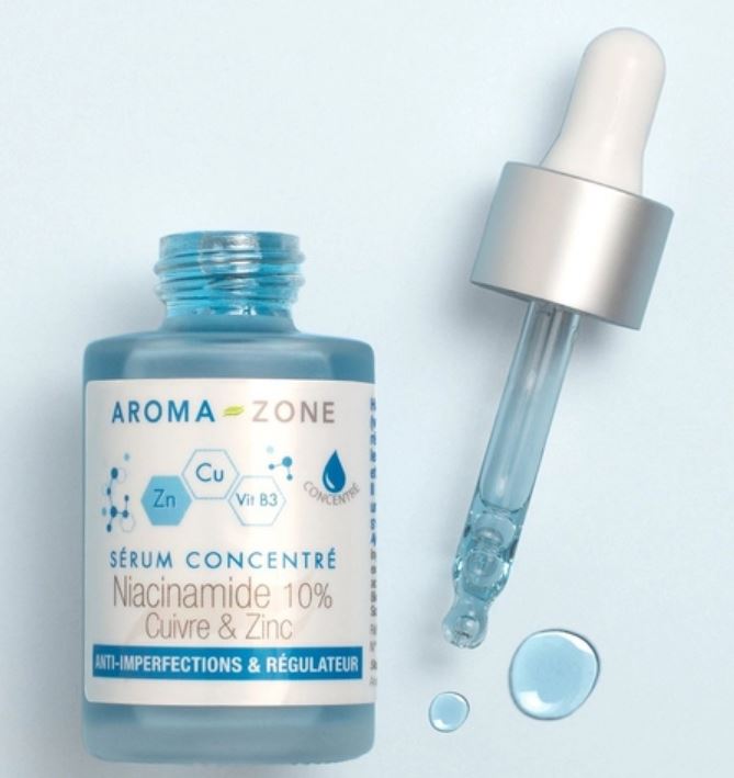 AROMA ZONE SÉRUM CONCENTRÉ NIACINAMIDE 10% CUIVRE & ZINC 30ML 1 AROMA ZONE SÉRUM CONCENTRÉ NIACINAMIDE 10% CUIVRE & ZINC 30ML
