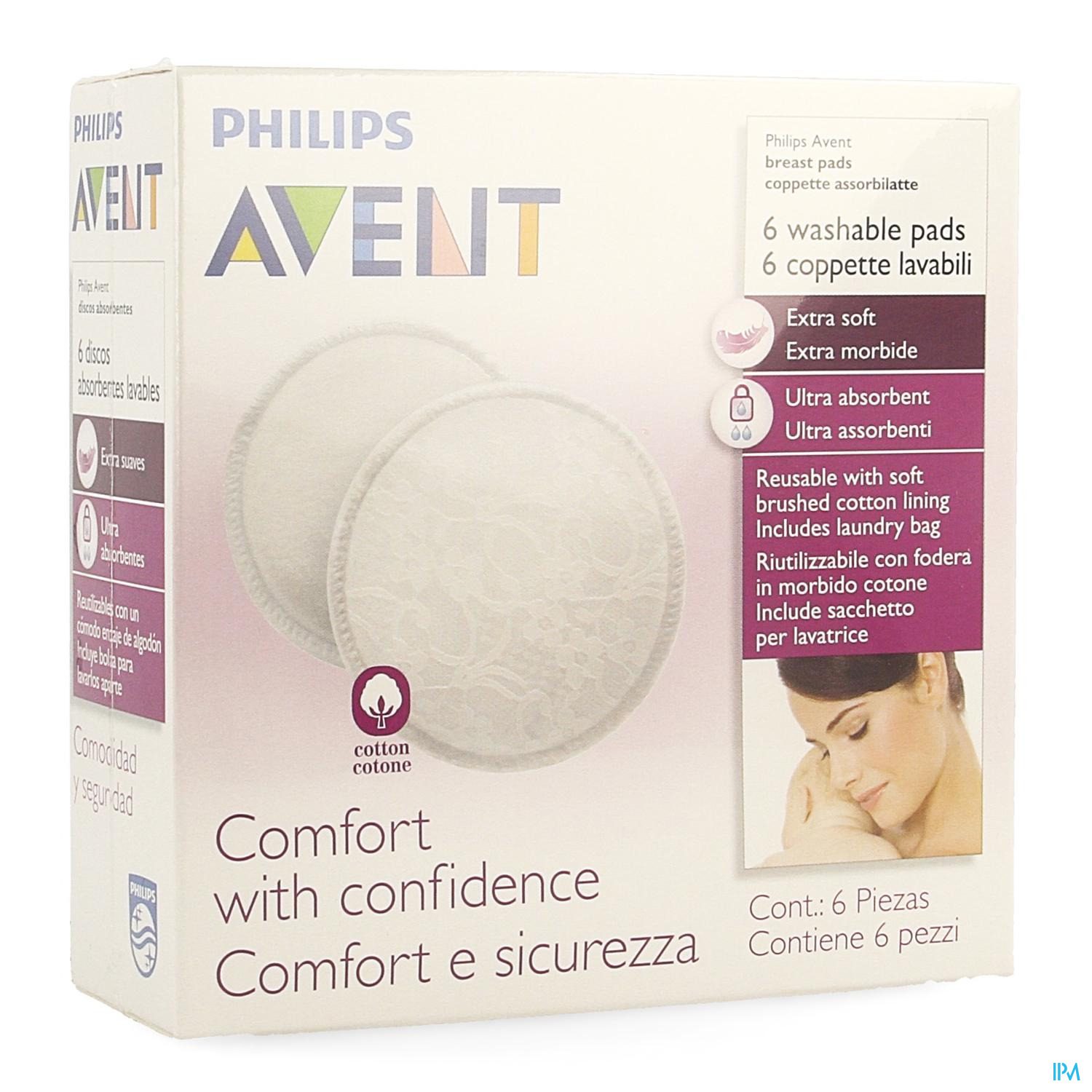 AVENT 6 COUSSINETS LAVABLES