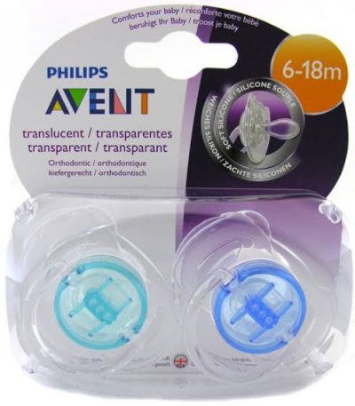 avent sucettes transparentes 6-18m