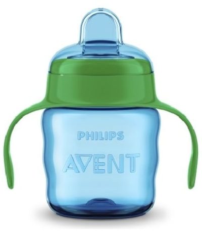avent tasse verte avec anses bleu 200ml 6m+ garcon