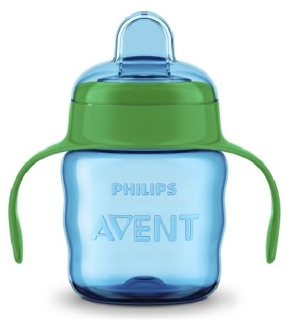 avent tasse verte avec anses bleu 200ml 6m+ garcon