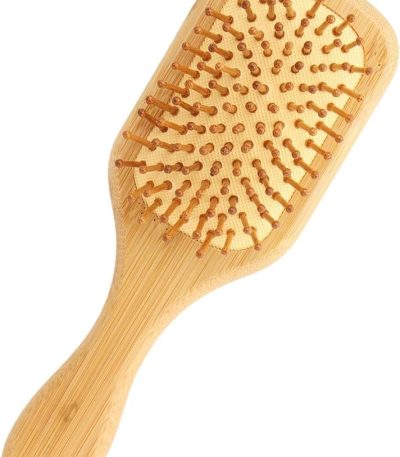 azana brosse a cheveux en bois naturel avec peignes a coussin d'air pour massage du cuir chevelu antistatique, pas de noeuds de cheveux carre