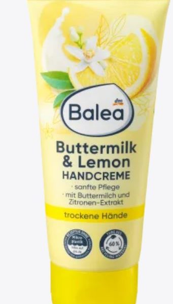 balea creme mains lait & citron 100ml