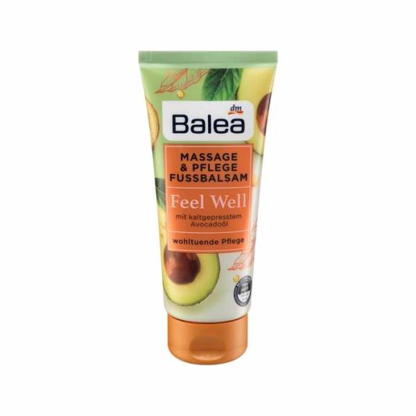 balea creme pour les pieds, baume de massage & soin des pieds feel well, 100 ml