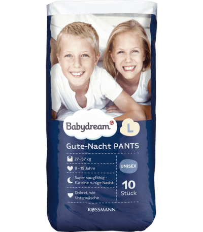 babydream cullote bonne nuit juniors taille l, 10pcs