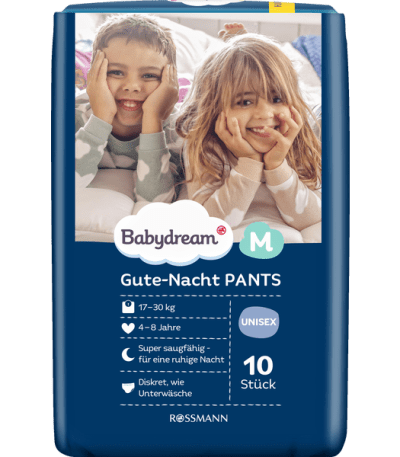 babydream cullote bonne nuit juniors taille m, 10pcs