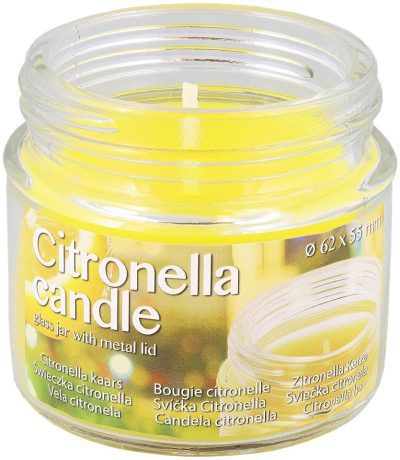 bougie a la citronelle dans un pot