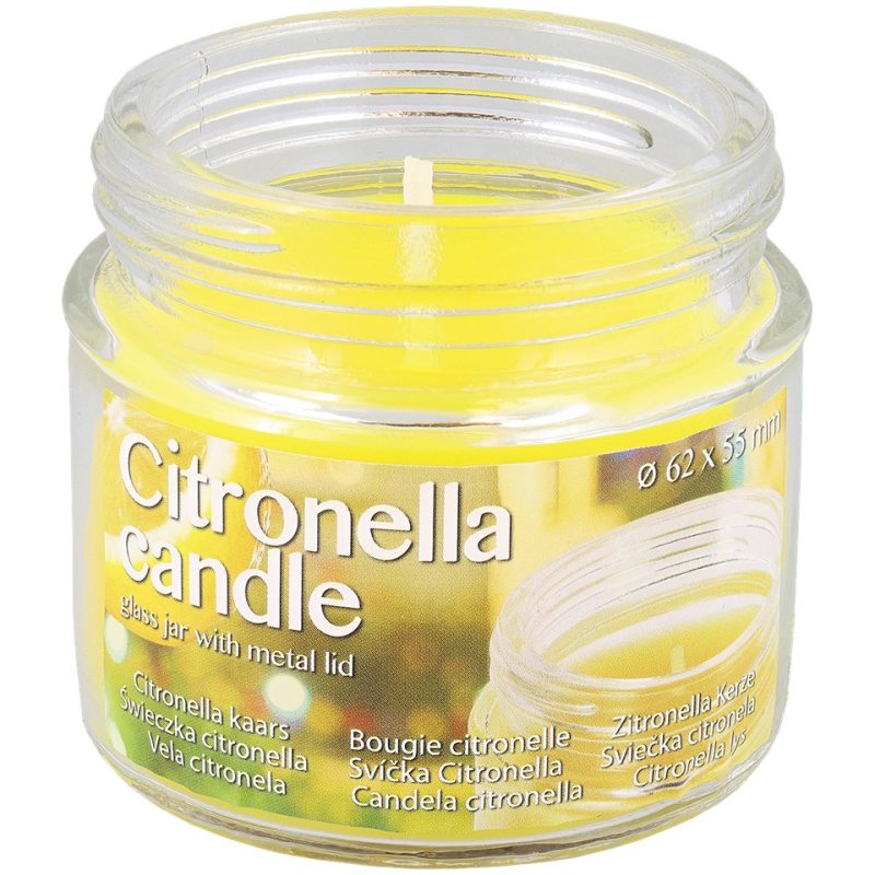 bougie a la citronelle dans un pot