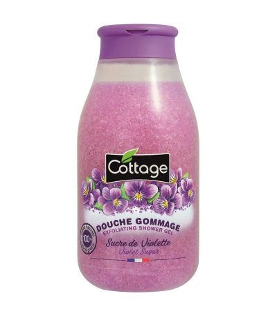 cottage douche gommage sucre de violette 270ml