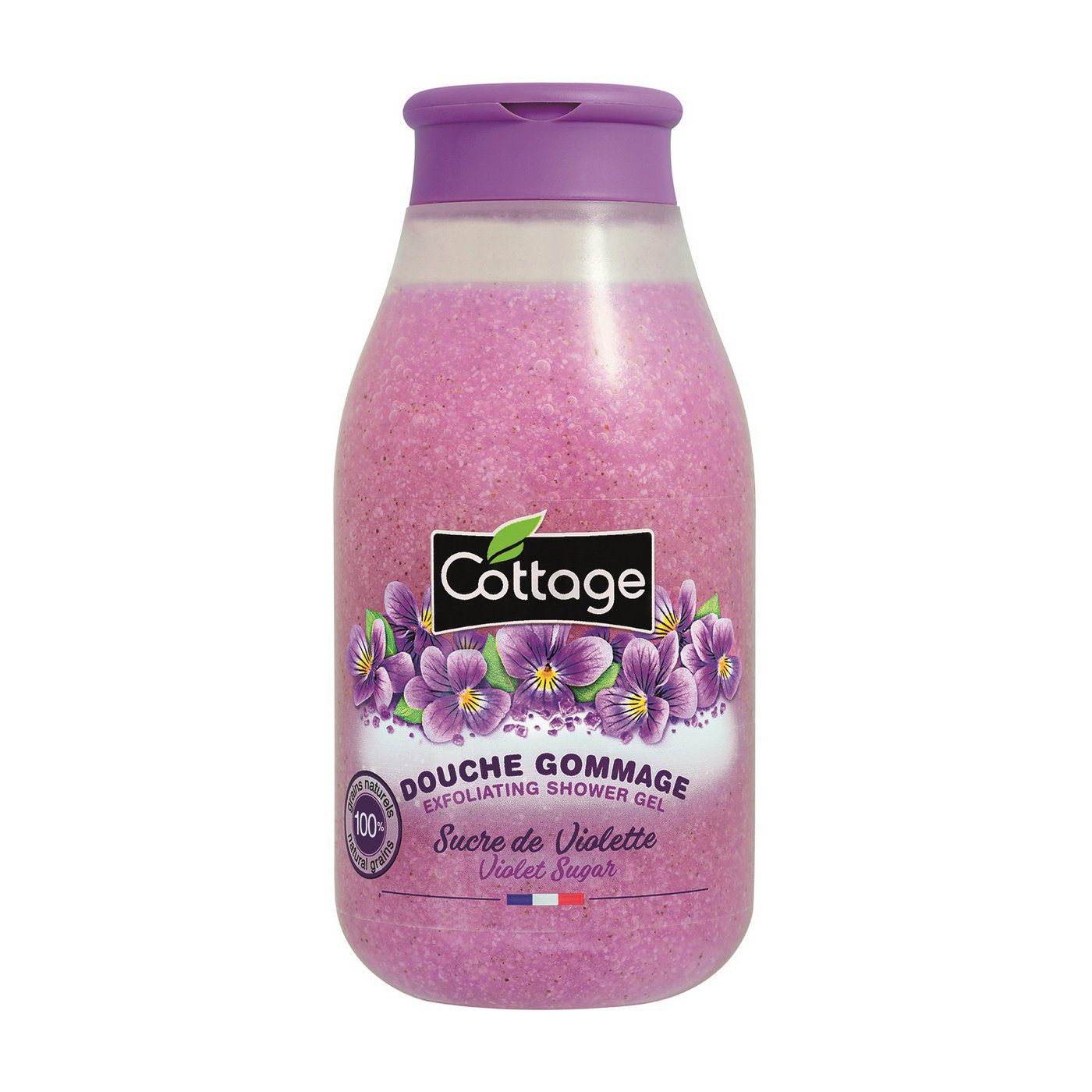 COTTAGE DOUCHE GOMMAGE SUCRE DE VIOLETTE 270ML