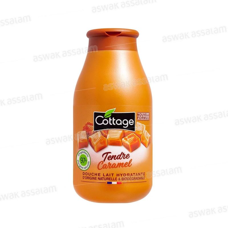 cottage douche lait hydratante tendre caramel 250ml