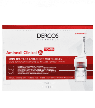 vichy dercos traitement anti chute cheveux aminexil femme clinical 5 21x6ml