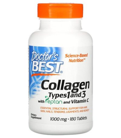 doctors best collagene 1 et 3 avec vitamine c 1000 mg 180 comprime