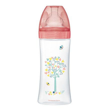 dodie biberon sensation + 330ml jardin anti colique tetine plate