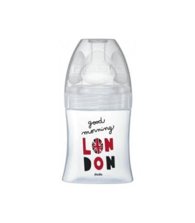 dodie sensation biberon anti colique tetine plate en verre 150ml london