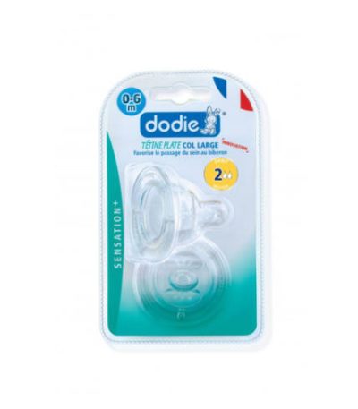 dodie tetine plate sensation + anti colique 0-6m *2