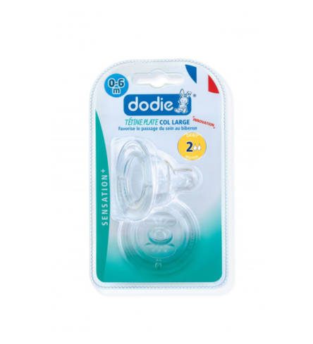 dodie tetine plate sensation + anti colique 0-6m *2