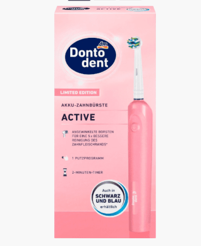 dontodent brosse a dents electrique active rose