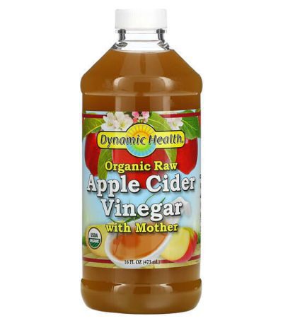 dynamic health laboratories vinaigre de cidre brut de pomme biologique avec mere 473ml