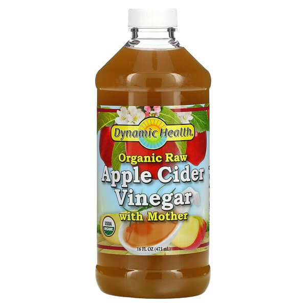 DYNAMIC HEALTH LABORATORIES VINAIGRE DE CIDRE BRUT DE POMME BIOLOGIQUE AVEC MERE 473ML