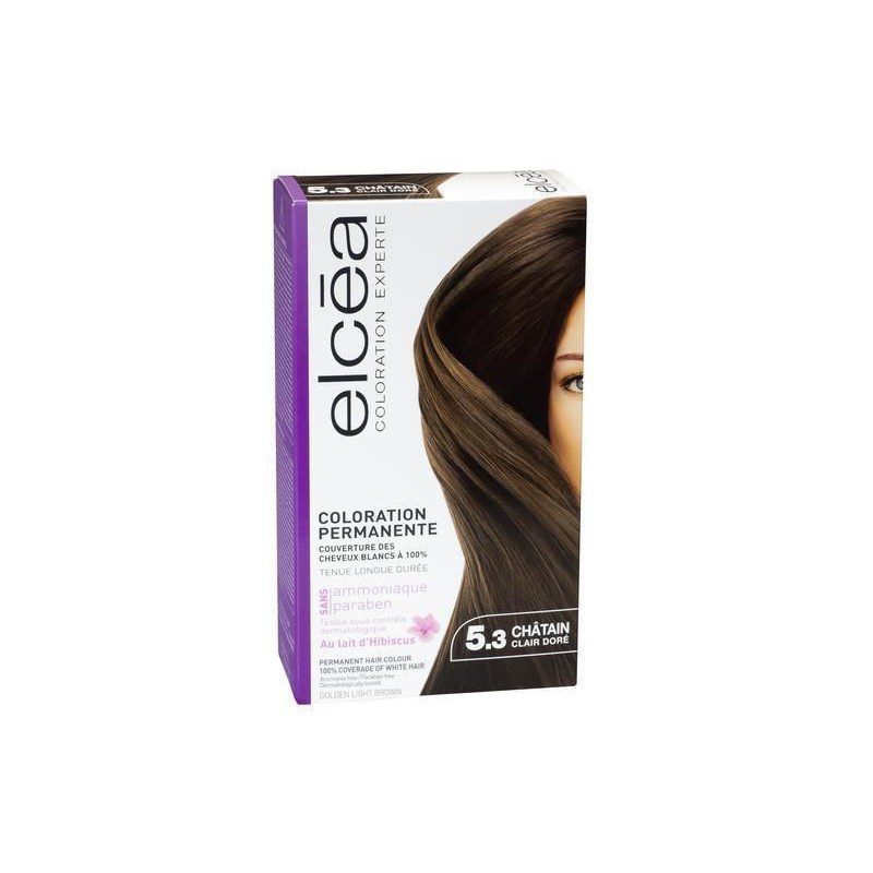 elcea coloration expert chatain clair dore n5.3
