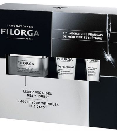 filorga coffret - time-filler 5xp creme de jour 50ml + time-filler night creme de nuit 15ml offerte + time-filler intensive serum 7ml offert
