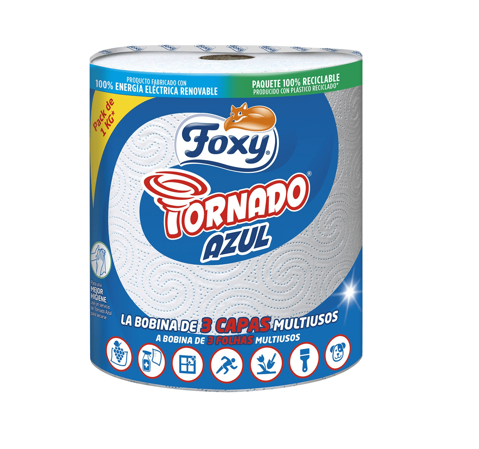 FOXY TORNADO AZUL PAPIER CUISINE 3 PLIE 1KG