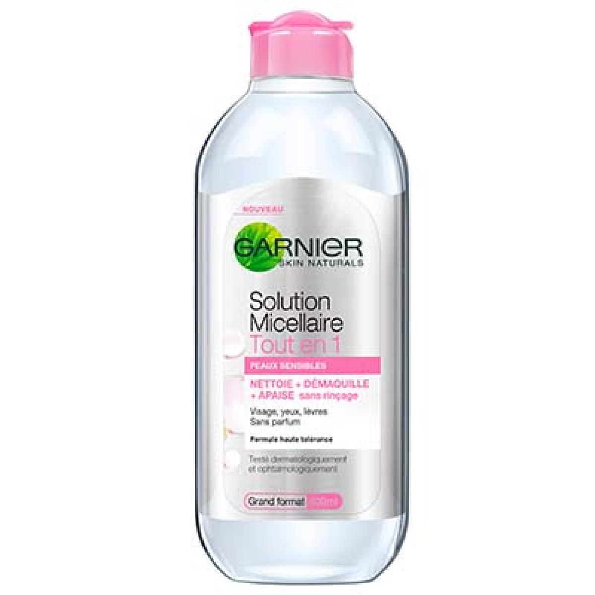 garnier skinactive solution micellaire - peaux sensibles - sans parfum - 400 ml GARNIER SKINACTIVE SOLUTION MICELLAIRE – PEAUX SENSIBLES – SANS PARFUM – 400 ML