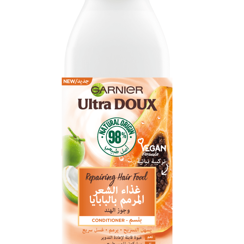 garnier ultra doux &ndash; hair food &ndash; apres shampooing reparateur pour cheveux abimes &ndash; 350ml