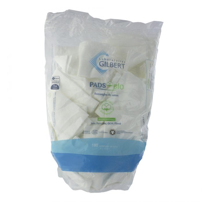 GILBERT PADS BIO RECTANGLES DE COTON 180
