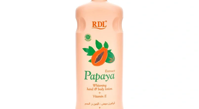 rdl lotion eclaircissante pour les mains et le corps a l'extrait de papaye rdl + vitamine e 600 ml