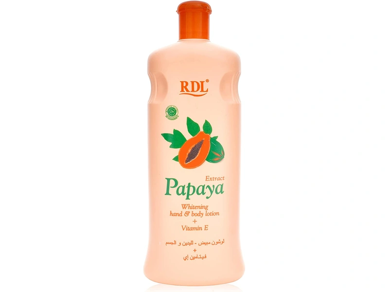 RDL Lotion &eacute;claircissante pour les mains et le corps &agrave; l&rsquo;extrait de papaye RDL + vitamine E 600 ml