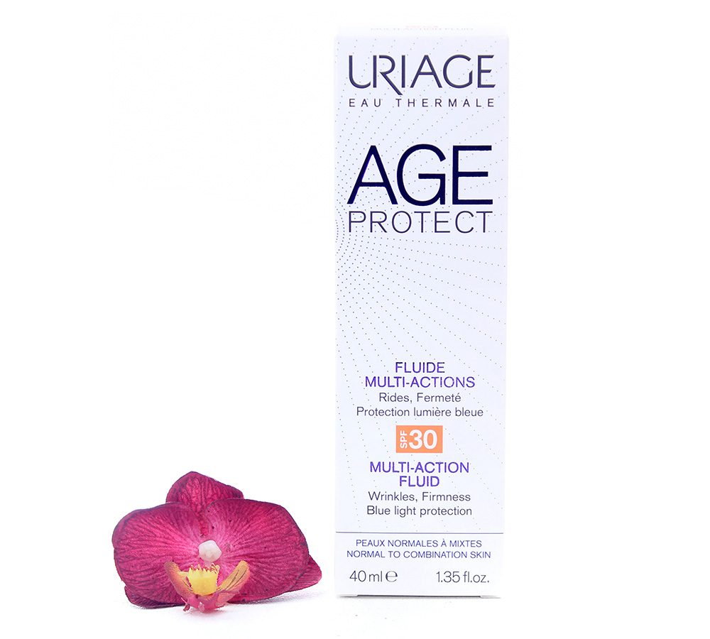 URIAGE AGE PROTECT FLUIDE MULTI-ACTIONS SPF30 40ML – RIDES – FERMETE – PROTECTION LUMIERE BLEUE