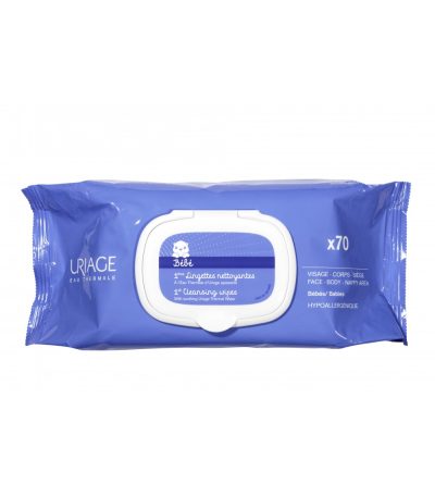 uriage bebe 1ere lingettes d eau nettoyante *70