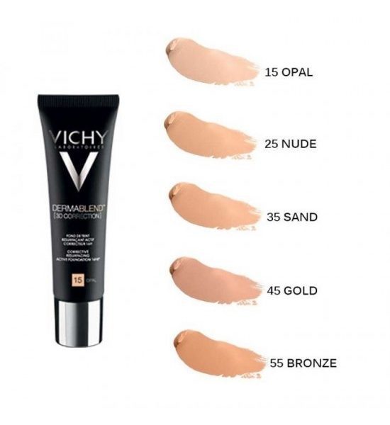 vichy dermablend fdt 3d correcteur 35sand 30ml
