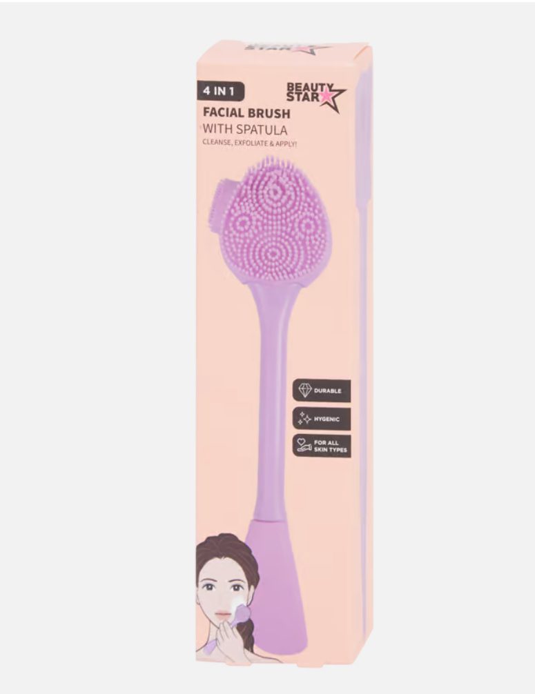 BEAUTY STAR BROSSE VISAGE AVEC SPATULE 4 EN 1