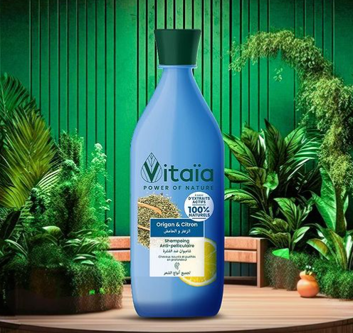 vitaia shampoing anti pelliculaire - origan & citron - 380 ml