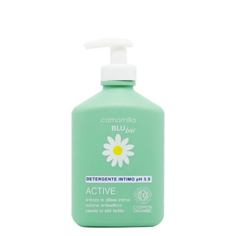 camomilla blu bio active nettoyant intime ph 3,5 a la camomille et a l’aloe vera 300 ml