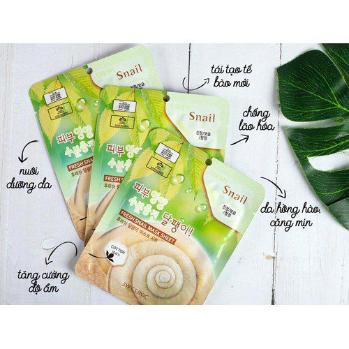 3w clinic - fresh snail mask sheet