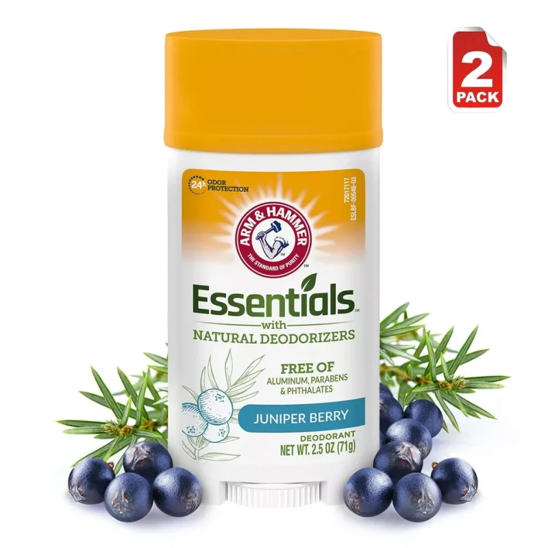 arm & hammer natural deodorant essentials deodorant clean juniper berry 71g