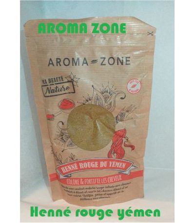 aroma zone colorant capillaire vegetal henne rouge du yemen – 250 g