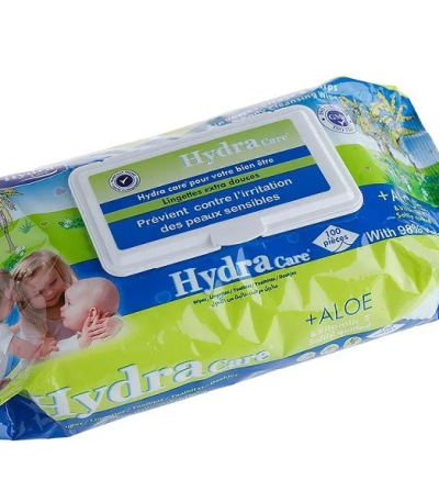 hydra care lingettes extra douces sans alcool en aloes vera - vitamine e