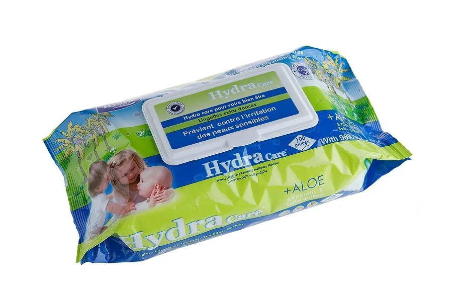 HYDRA CARE LINGETTES EXTRA DOUCES SANS ALCOOL EN ALO&Egrave;S VERA – VITAMINE E