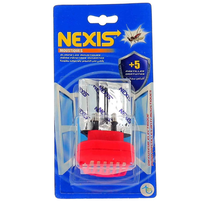 nexis diffuseur electrique anti-moustiques avec 5 pastilles
