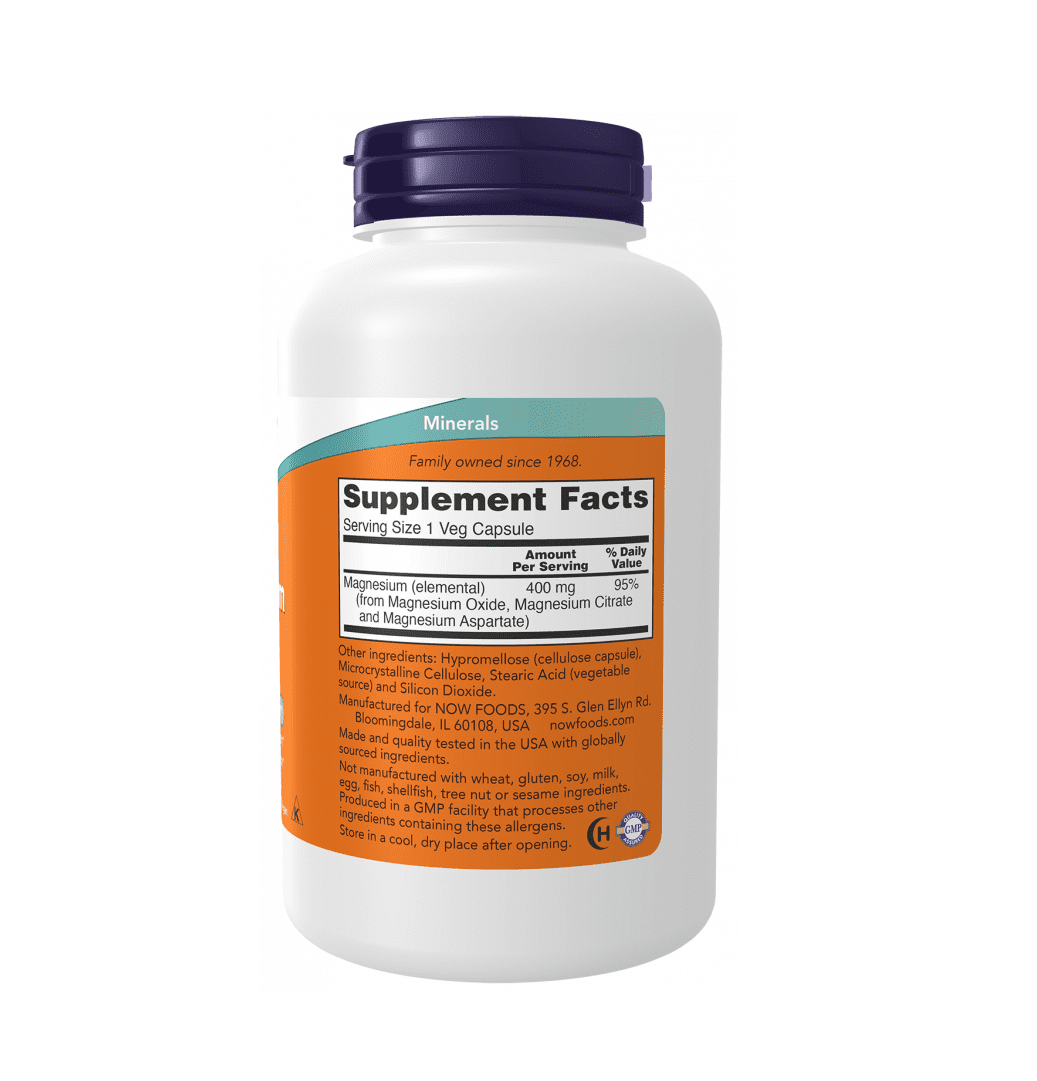 Now Foods Magnesium 400mg 180 Capsules &mdash; Energie et Detente