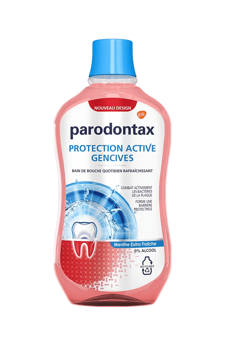 PARODONTAX BAIN DE BOUCHE PROTECTION ACTIVE QUOTIDIEN POUR DES GENCIVES ET DES DENTS SAINES 500ML